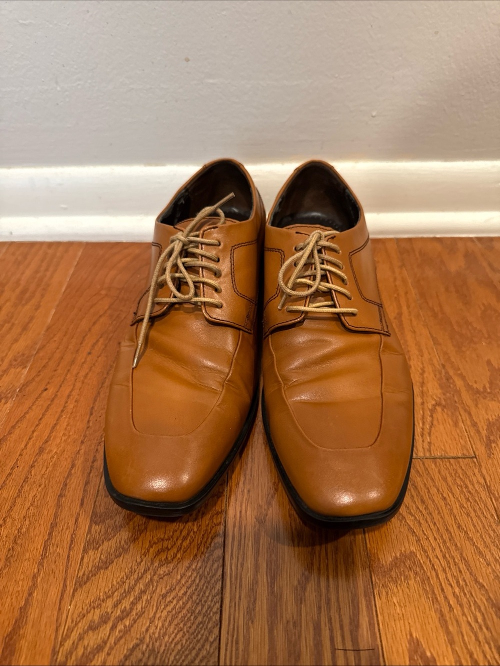 Cole Haan Tan Leather Derby Lace-Up Shoes, 8.5M